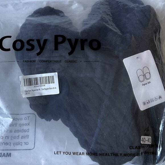 HOUSE SPA SLIPPERS FAUX FUR SLIPPERS , CROSS BANDS ANTI-SKID SOLE - Picture 10 of 10